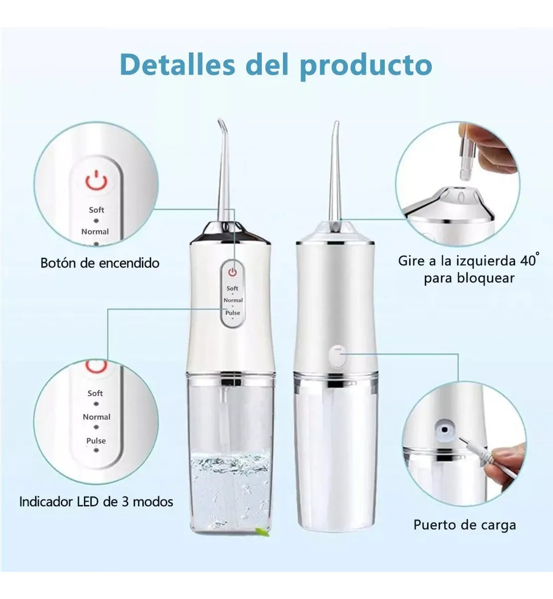 IRRIGADOR BUCAL BLANCO