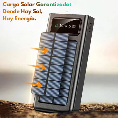 POWER BANK SOLAR CON CABLES INTEGRADOS
